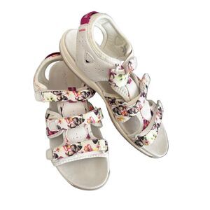 Easy Spirit Selocke Floral Adjustable Strappy Nylon Sandals Size 8.5